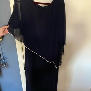 Dress- mother/Grand of the bride/groom.Flowy/long/hanging shoulder and one open